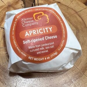 Package of Alemar Apricity cheese