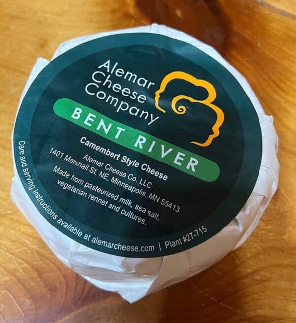Package of Alemar Bent River Camembert-style cheese
