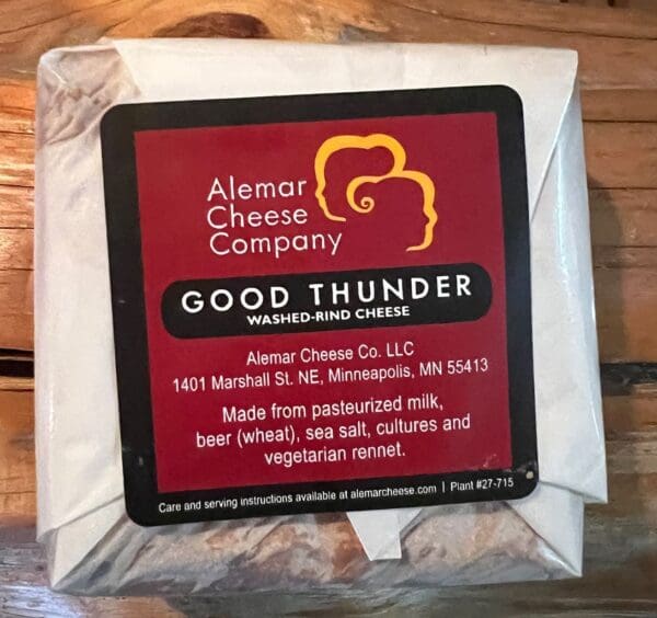 Alemar Good Thunder cheese in the wrapper