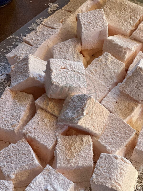 Pile of home-made marshmallows
