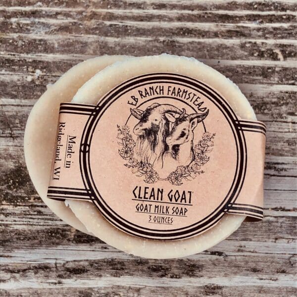 bar of Wild Haven Farm goat milk soap made with San Clemente Island goat milk