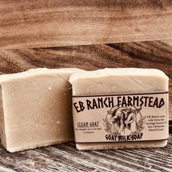 bar of Wild Haven Farm goat milk soap made with San Clemente Island goat milk